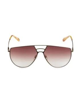 Chloe Gradient Pink Brown Aviator Sunglasses
